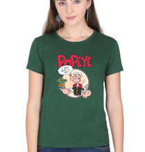 Load image into Gallery viewer, Popeye T-Shirt for Women-Dark Green-Ektarfa.online
