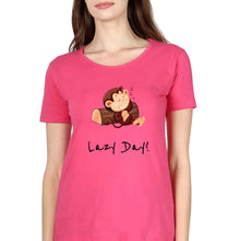 Load image into Gallery viewer, Monkey Lazy Day T-Shirt for Women-Pink-Ektarfa.online
