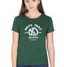 Load image into Gallery viewer, Nate Diaz UFC T-Shirt for Women-Dark Green-Ektarfa.online
