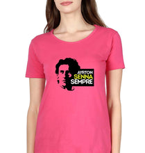 Load image into Gallery viewer, Ayrton Senna T-Shirt for Women-Pink-Ektarfa.online
