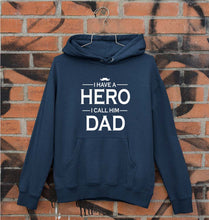 Load image into Gallery viewer, I Have A Hero I Call Him Dad Unisex Hoodie for Men/Women-Navy Blue-Ektarfa.online

