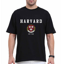 Load image into Gallery viewer, Harvard Oversized T-Shirt for Men-Black-Ektarfa.online
