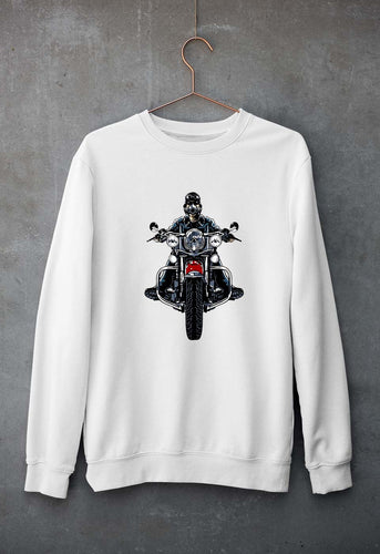 Biker Unisex Sweatshirt for Men/Women-White-Ektarfa.online