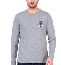 Load image into Gallery viewer, England Football Full Sleeves T-Shirt for Men-Grey Melange-Ektarfa.online
