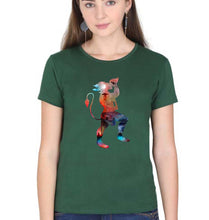 Load image into Gallery viewer, Hanuman Ji (God) T-Shirt for Women-Dark Green-Ektarfa.online
