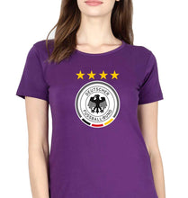 Load image into Gallery viewer, Germany Football T-Shirt for Women-Purple-Ektarfa.online

