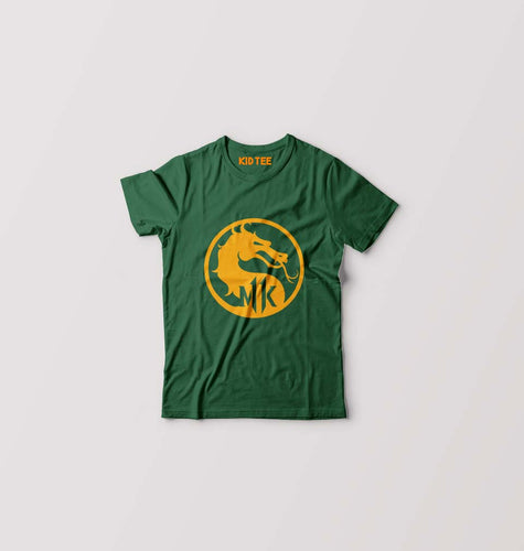 Mortal Kombat Kids T-Shirt for Boy/Girl-Dark Green-Ektarfa.online