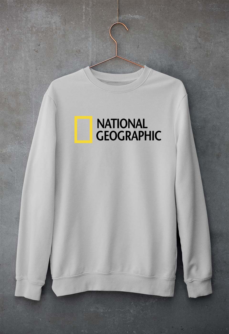 National geographic Unisex Sweatshirt for Men/Women-Grey Melange-Ektarfa.online