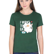 Load image into Gallery viewer, Cat T-Shirt for Women-Dark Green-Ektarfa.online
