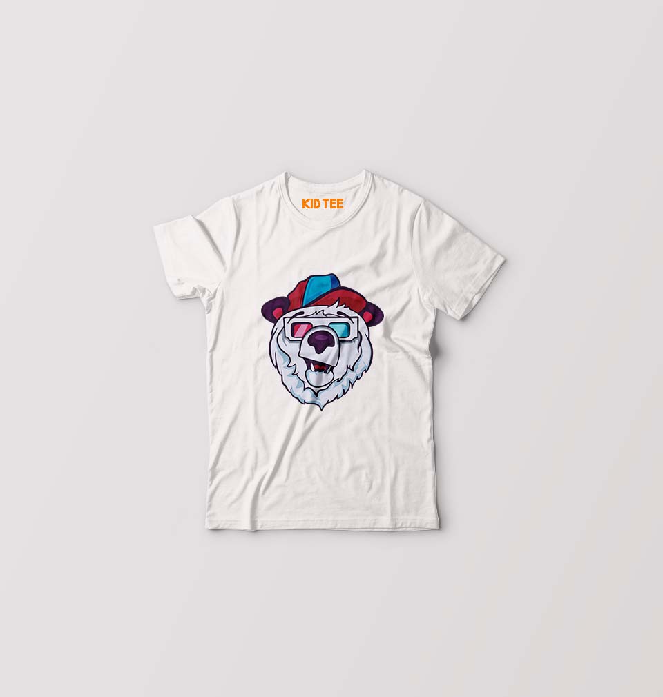 Bear Kids T-Shirt for Boy/Girl-White-Ektarfa.online