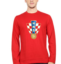 Load image into Gallery viewer, Croatia Football Full Sleeves T-Shirt for Men-Red-Ektarfa.online
