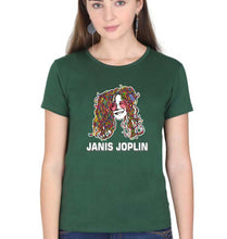 Load image into Gallery viewer, Janis Joplin T-Shirt for Women-Dark Green-Ektarfa.online
