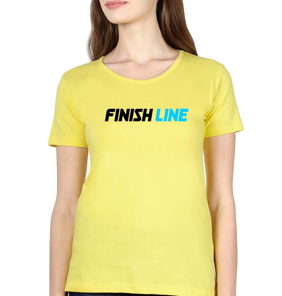 Finish Line T-Shirt for Women-Yellow-Ektarfa.online
