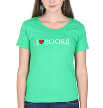 Load image into Gallery viewer, Love Books T-Shirt for Women-flag green-Ektarfa.online
