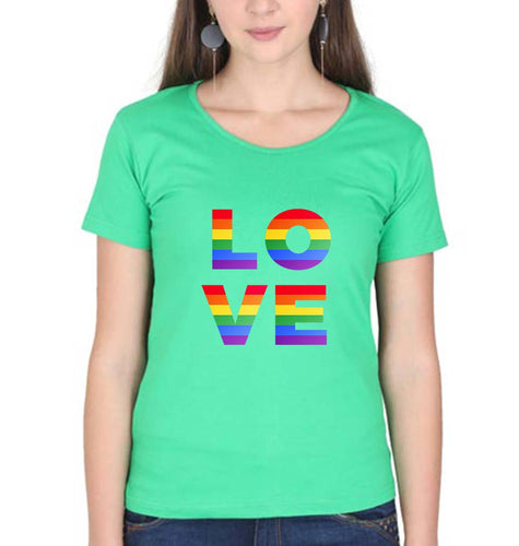 Love Pride T-Shirt for Women-Flag Green-Ektarfa.online