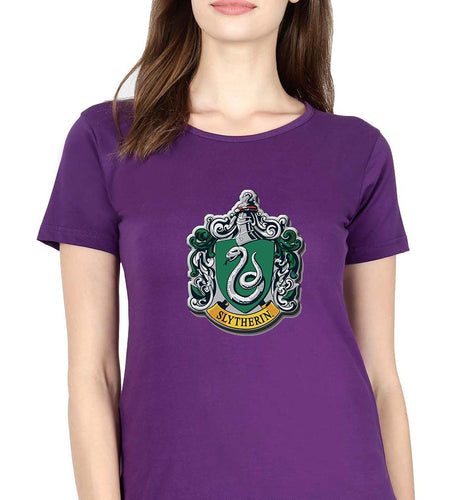 Slytherin Harry Potter T-Shirt for Women-Purple-Ektarfa.online