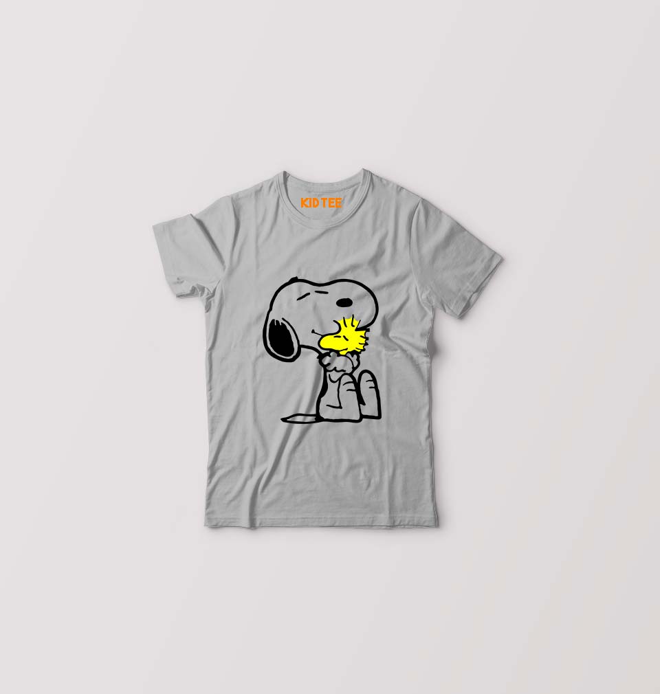 Snoopy Kids T-Shirt for Boy/Girl-Grey-Ektarfa.online