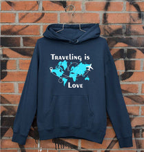 Load image into Gallery viewer, Traveling is Love Unisex Hoodie for Men/Women-Navy Blue-Ektarfa.online
