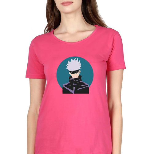 Gojo Satoru Anime T-Shirt for Women-Pink-Ektarfa.online