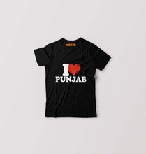 Load image into Gallery viewer, I Love Punjab Kids T-Shirt for Boy/Girl-Black-Ektarfa.online
