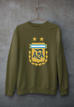 Load image into Gallery viewer, Argentina Football Unisex Sweatshirt for Men/Women-S(40 Inches)-Olive Green-Ektarfa.online
