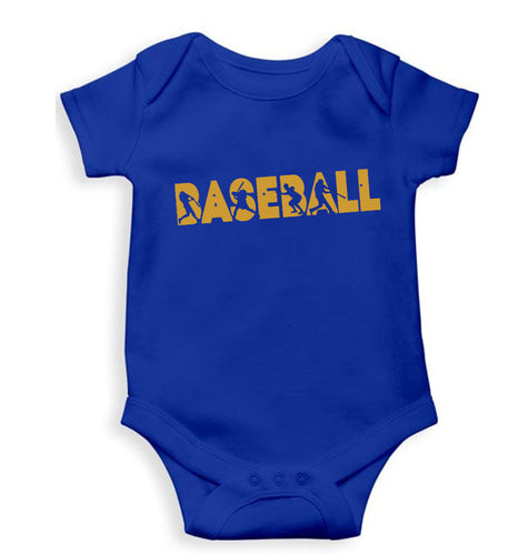 Baseball Kids Romper Kids Romper For Baby Boy/Girl-0-5 Months(18 Inches)-Royal Blue-Ektarfa.online