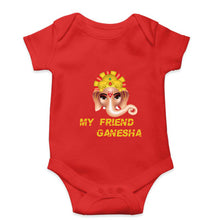 Load image into Gallery viewer, Ganpati JI(Ganesh) Kids Romper For Baby Boy/Girl-0-5 Months(18 Inches)-RED-Ektarfa.online
