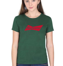Load image into Gallery viewer, Budweiser T-Shirt for Women-Dark Green-Ektarfa.online
