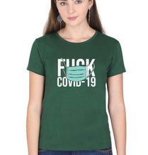 Load image into Gallery viewer, Fuck Covid T-Shirt for Women-Dark Green-Ektarfa.online
