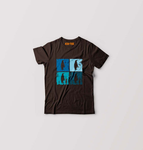Penguins Kids T-Shirt for Boy/Girl-Coffee Brown-Ektarfa.online