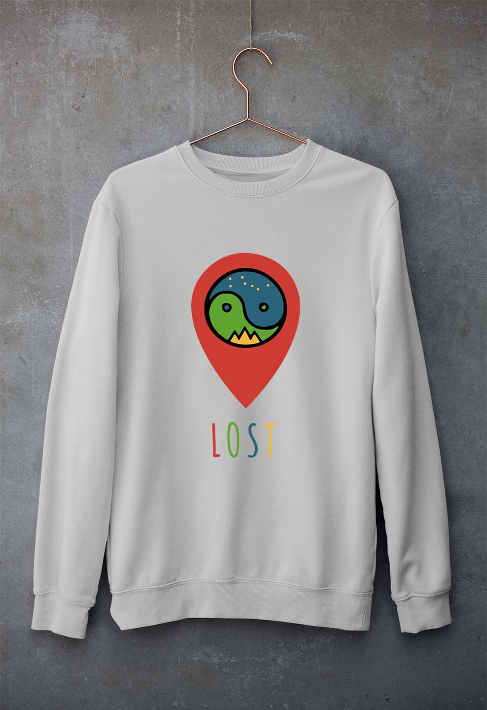Travel Lost Unisex Sweatshirt for Men/Women-Grey Melange-Ektarfa.online