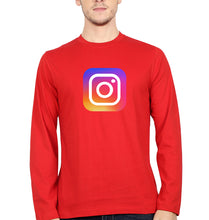 Load image into Gallery viewer, Instagram Full Sleeves T-Shirt for Men-Red-Ektarfa.online
