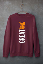 Load image into Gallery viewer, You Are Great Unisex Sweatshirt for Men/Women-Maroon-Ektarfa.online

