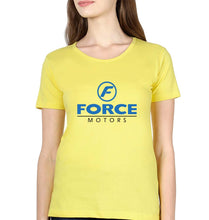 Load image into Gallery viewer, Force Motors T-Shirt for Women-Yellow-Ektarfa.online
