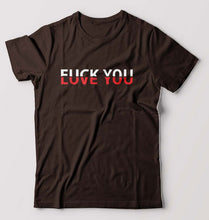 Load image into Gallery viewer, Fuck-Love You T-Shirt for Men-Coffee Brown-Ektarfa.online
