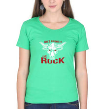 Load image into Gallery viewer, The Rock T-Shirt for Women-Flag green-Ektarfa.online

