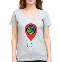 Load image into Gallery viewer, Travel Lost T-Shirt for Women-Grey Melange-Ektarfa.online
