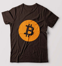 Load image into Gallery viewer, Cryptocurrency Bitcoin T-Shirt for Men-Coffee Brown-Ektarfa.online
