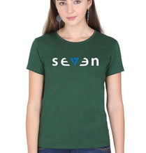 Load image into Gallery viewer, Seven MS Dhoni T-Shirt for Women-Dark Green-Ektarfa.online
