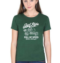 Load image into Gallery viewer, Motorcycle T-Shirt for Women-Dark Green-Ektarfa.online
