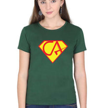 Load image into Gallery viewer, Chartered Accountants(CA) T-Shirt for Women-Dark Green-Ektarfa.online
