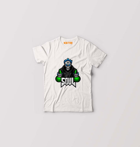 Battlegrounds Mobile India (BGMI) Soul Esport Kids T-Shirt for Boy/Girl-White-Ektarfa.online
