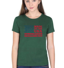 Load image into Gallery viewer, USA America T-Shirt for Women-Dark Green-Ektarfa.online
