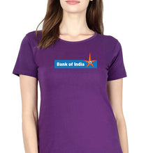 Load image into Gallery viewer, Bank of India T-Shirt for Women-Purple-Ektarfa.online
