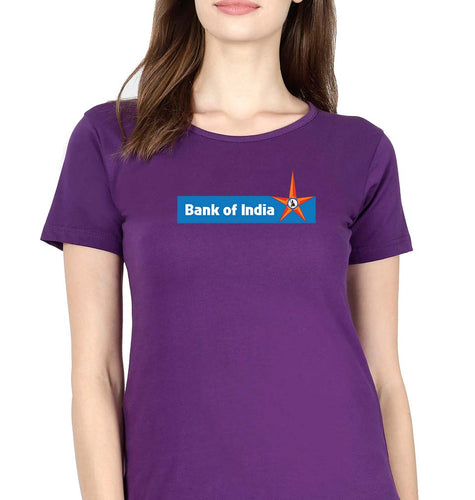 Bank of India T-Shirt for Women-Purple-Ektarfa.online