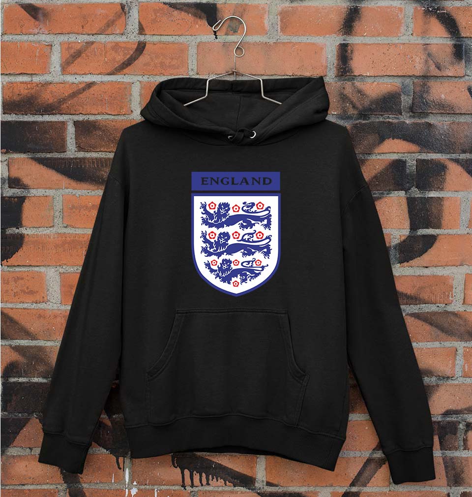 England Football Unisex Hoodie for Men/Women-Black-Ektarfa.online