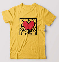 Load image into Gallery viewer, Keith Haring T-Shirt for Men-Golden yellow-Ektarfa.online
