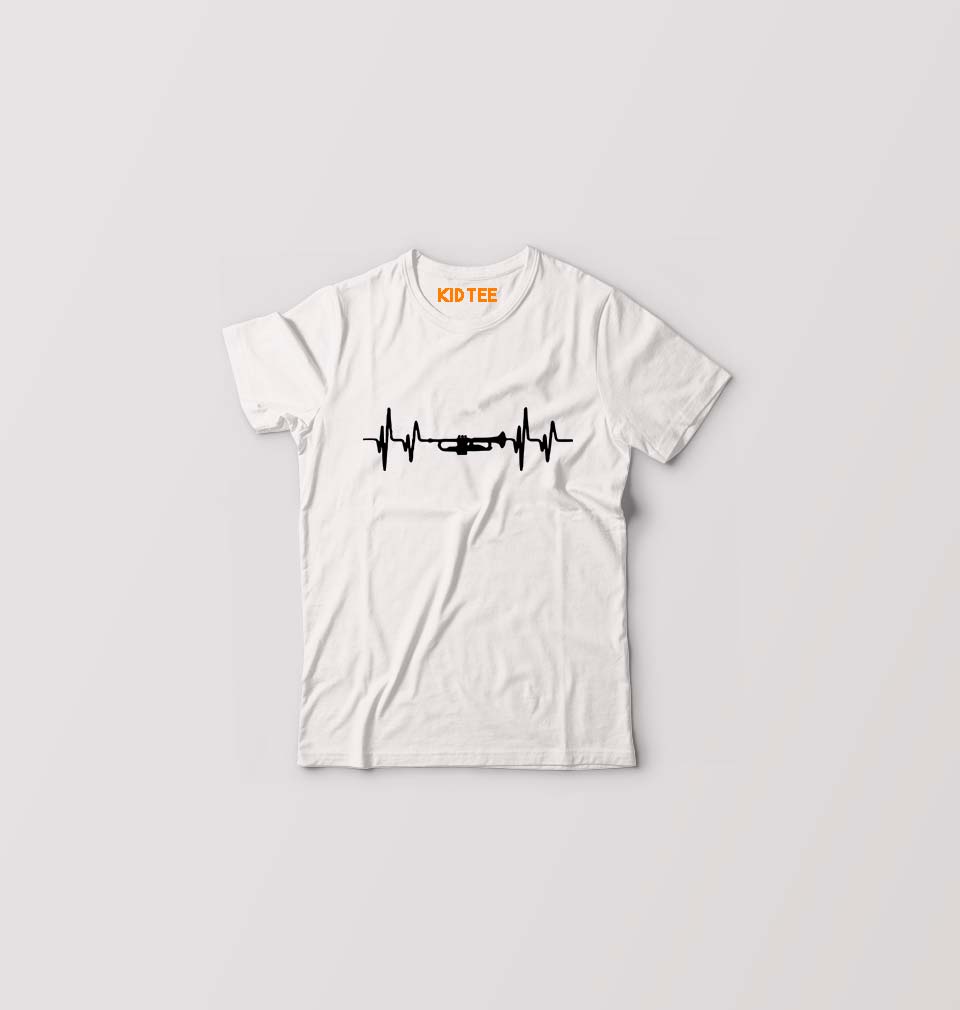 Trumpet Love Kids T-Shirt for Boy/Girl-White-Ektarfa.online