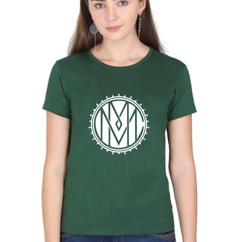 Marilyn Manson T-Shirt for Women-Dark Green-Ektarfa.online