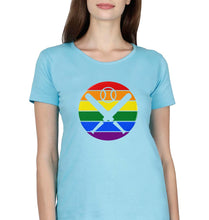 Load image into Gallery viewer, Baseball T-Shirt for Women-Sky blue-Ektarfa.online
